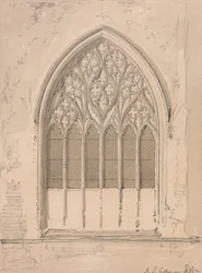 Ventana oeste de la iglesia de Snettisham, Norfolk